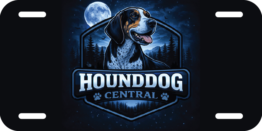 Hounddog Central Badge Edition Aluminum License Plate – Vinyl Graphic