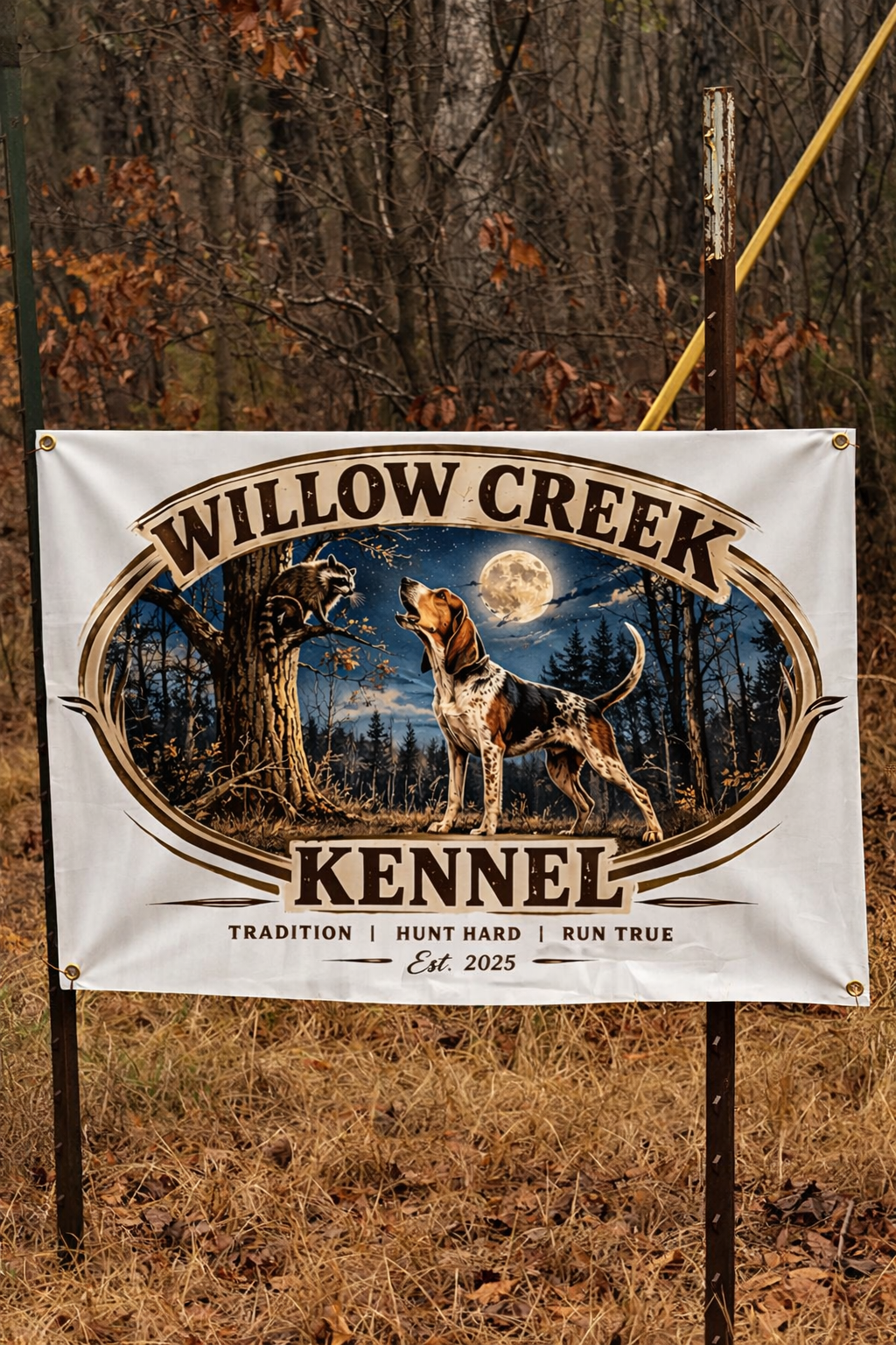 Custom 2×3 Hound Dog Kennel / Club Banner
